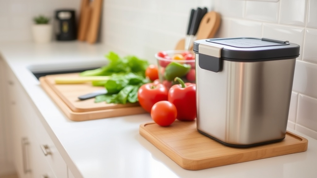 Organized kitchen countertop for meal prep