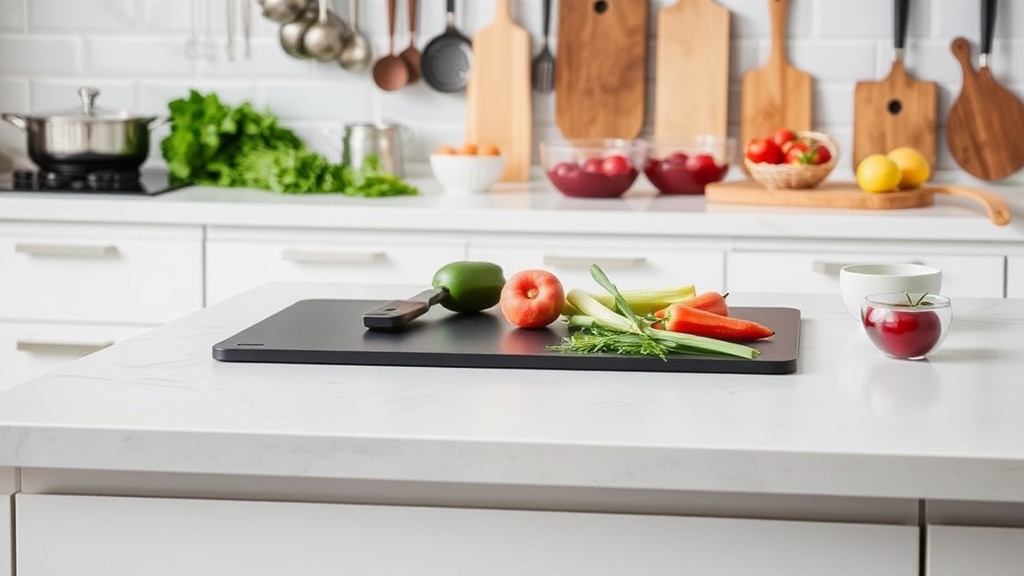 Organized kitchen countertop for meal prep
