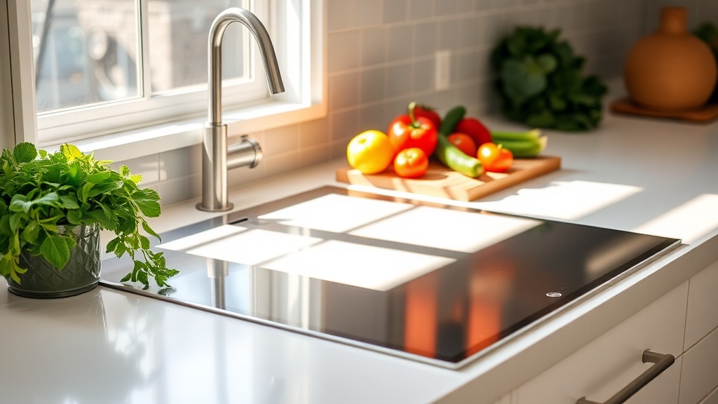 Organized kitchen countertop for meal prep