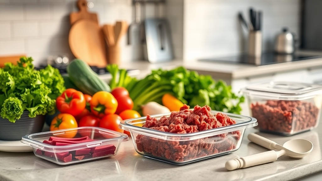 Organized kitchen countertop ready for meal prep