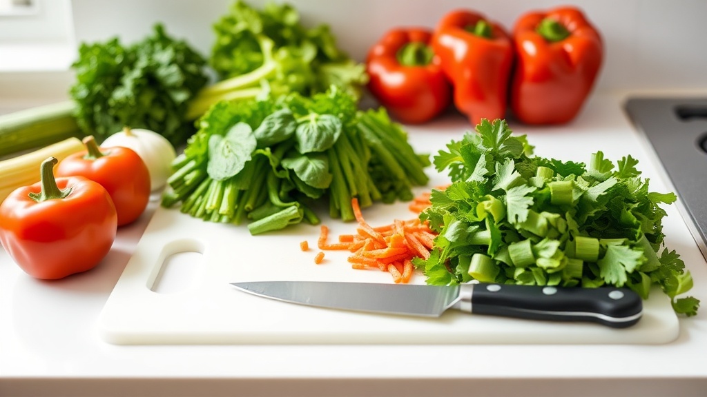 Organized kitchen countertop for lunch prep